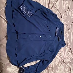 Navy blue business casual top